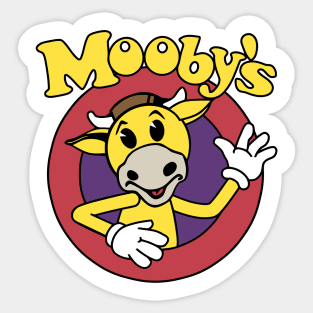 Cow Fast Food Logo Sticker